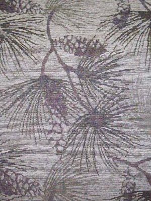 pine cone print gray fabric