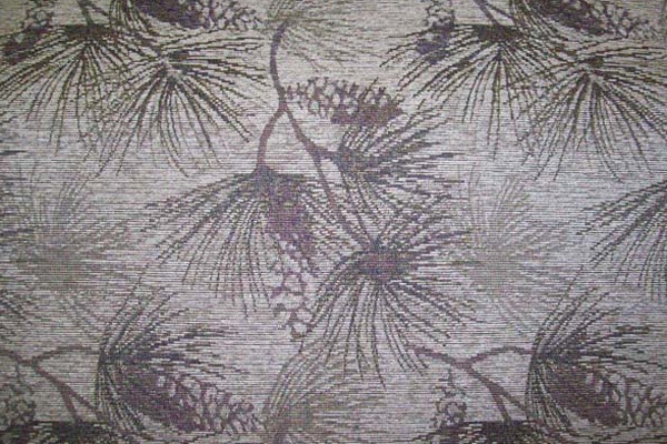pine cone print gray fabric