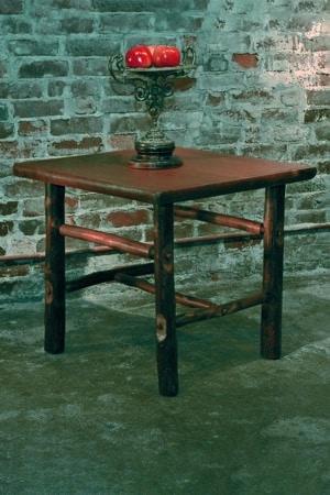 craft end table in dark wood finish