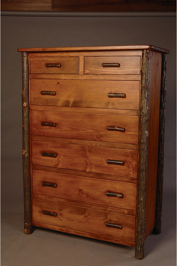rustic bedroom furniture - seven drawer dresser