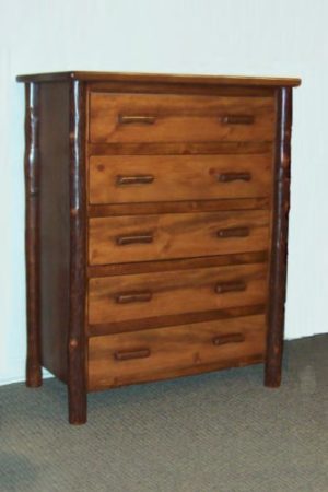 rustic bedroom furniture - five drawer dresser