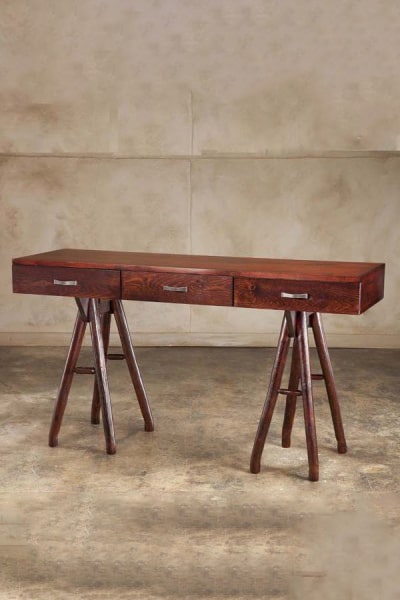 console table with three drawers
