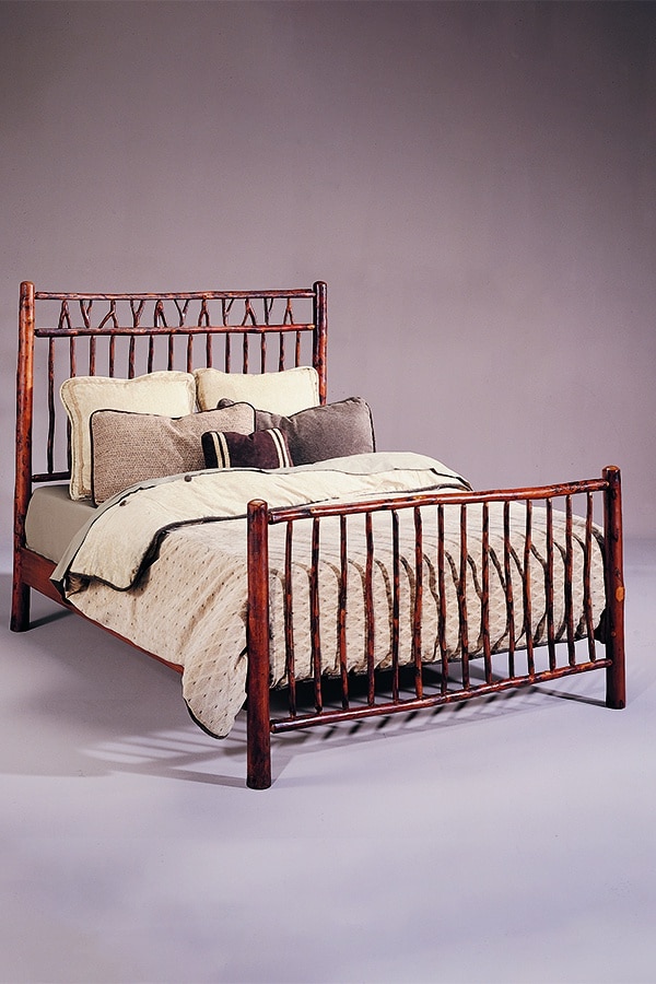 sling shot queen bed with pole and slingshot accents