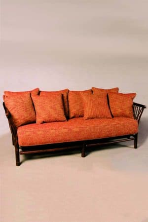jonas ridge sofa for three people with orange cushions