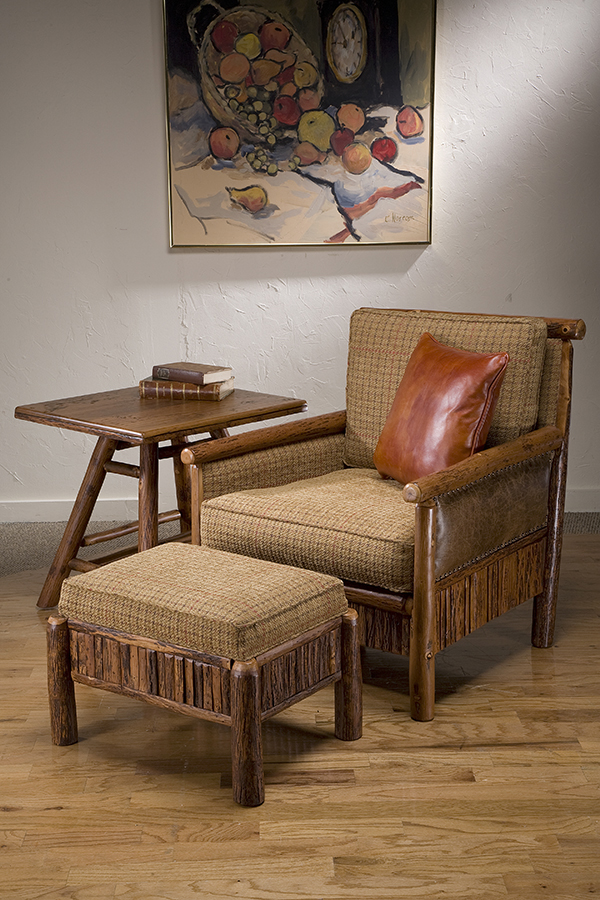 topridge club chair with ottoman and side table