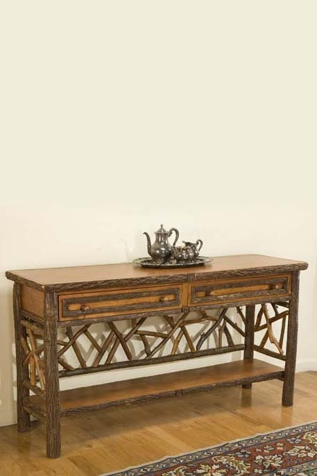 rustic hickory sideboard - hickory dining tables