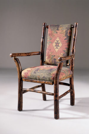 lewis creek arm chair with aztec patterned upholstery