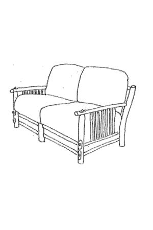 hickory craft loveseat concept sketch