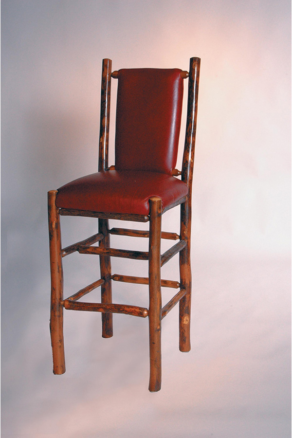 bar chair with leather back and seat