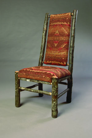 high back side chair with fabric back and fabric seat - hickory dining tables and chairs