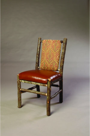 side chair with fabric back and leather seat - hickory dining tables and chairs