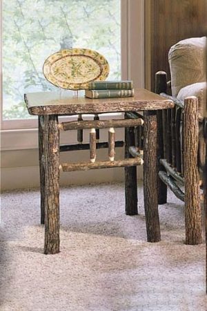 berea side table with rustic wood legs