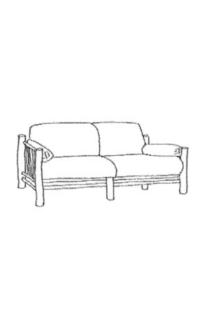 Berea sofa sketch - rustic sofa