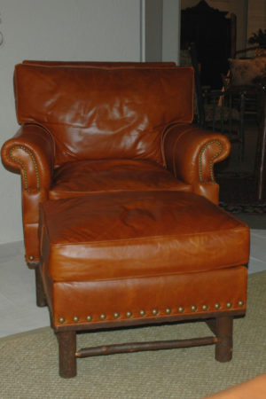 leather upholstered great room chair - Harrison club chair